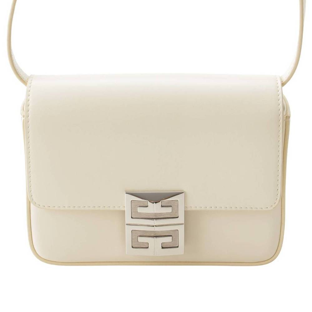 Givenchy Small Bag Shoulder White Logo Ivory Flap… - image 1